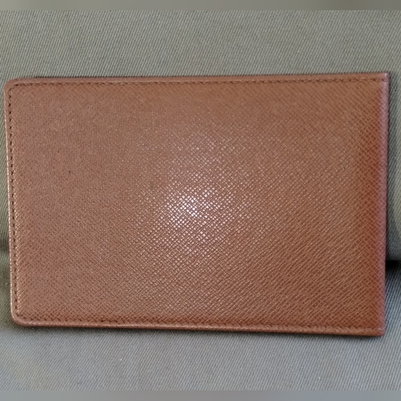 LOUIS VUITTON LEATHER BI-FOLD CARD/PHOTO HOLDER POCKET ORGANIZER ~ AUTHENTIC - Picture 5 of 14